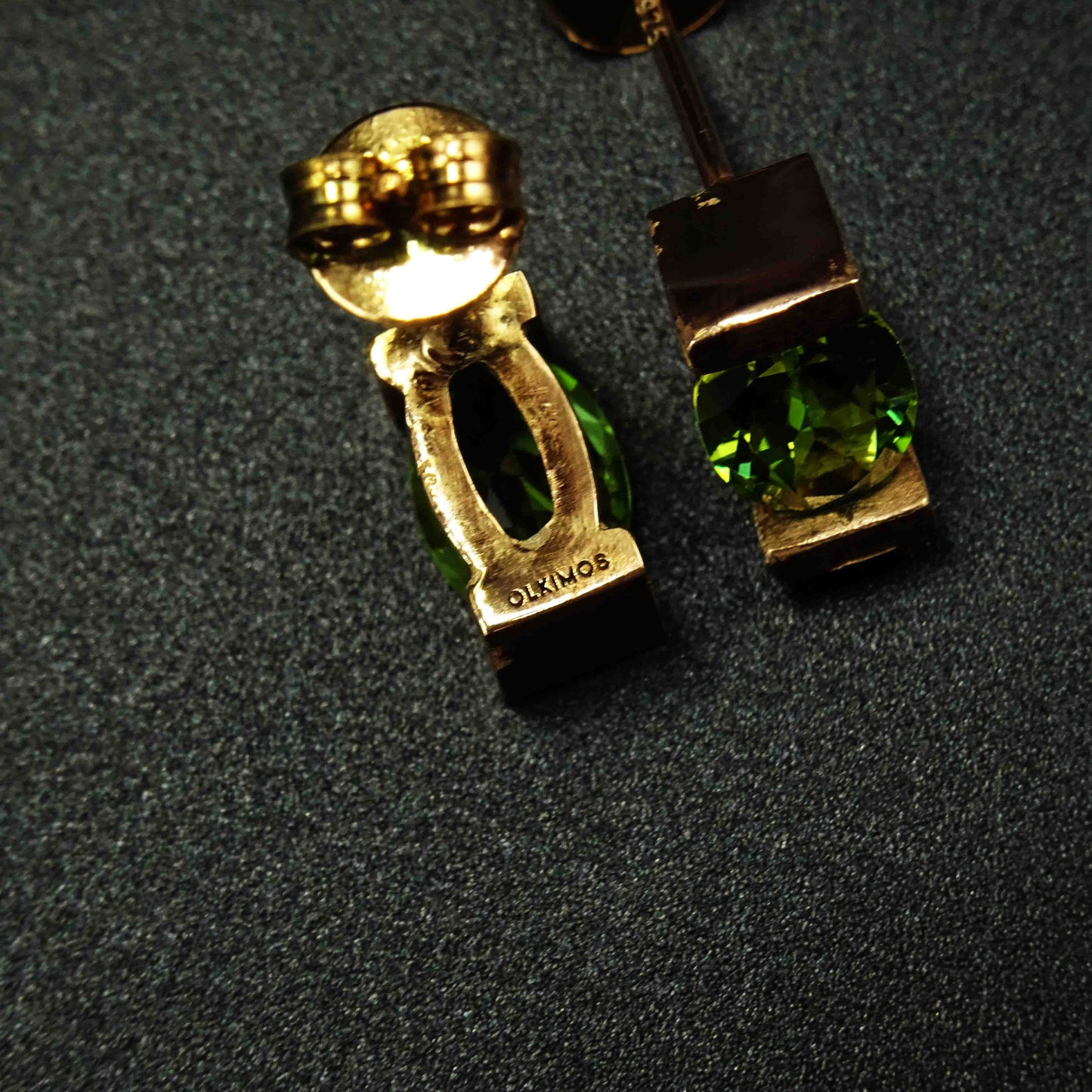 Serene Spark Peridot Gemstone Silver Earrings