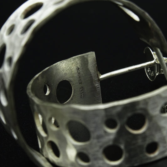 Void Rhythm Silver Earrings