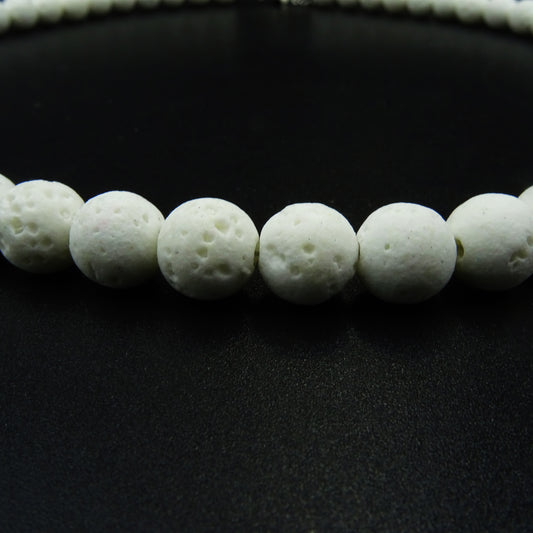 Frostlight Serenity Lava Gemstone Necklace