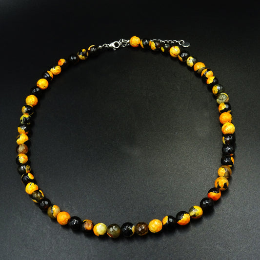 Solar Veins Agate Gemstone Necklace