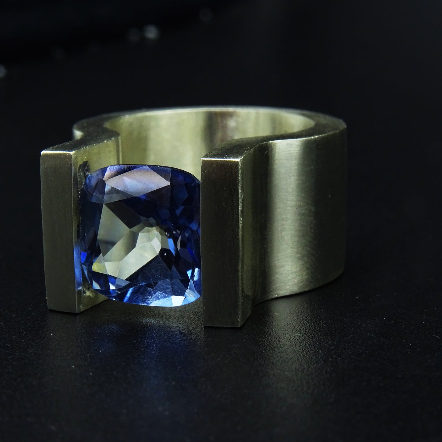 Bluehold Blue Topaz Gemstone Silver Ring