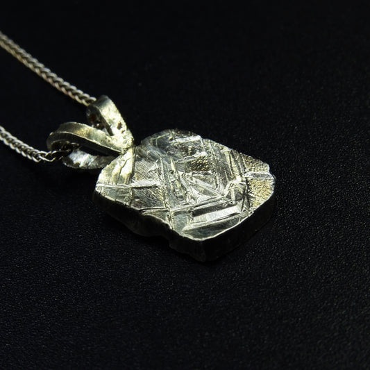 Silent Strata Silver Necklace