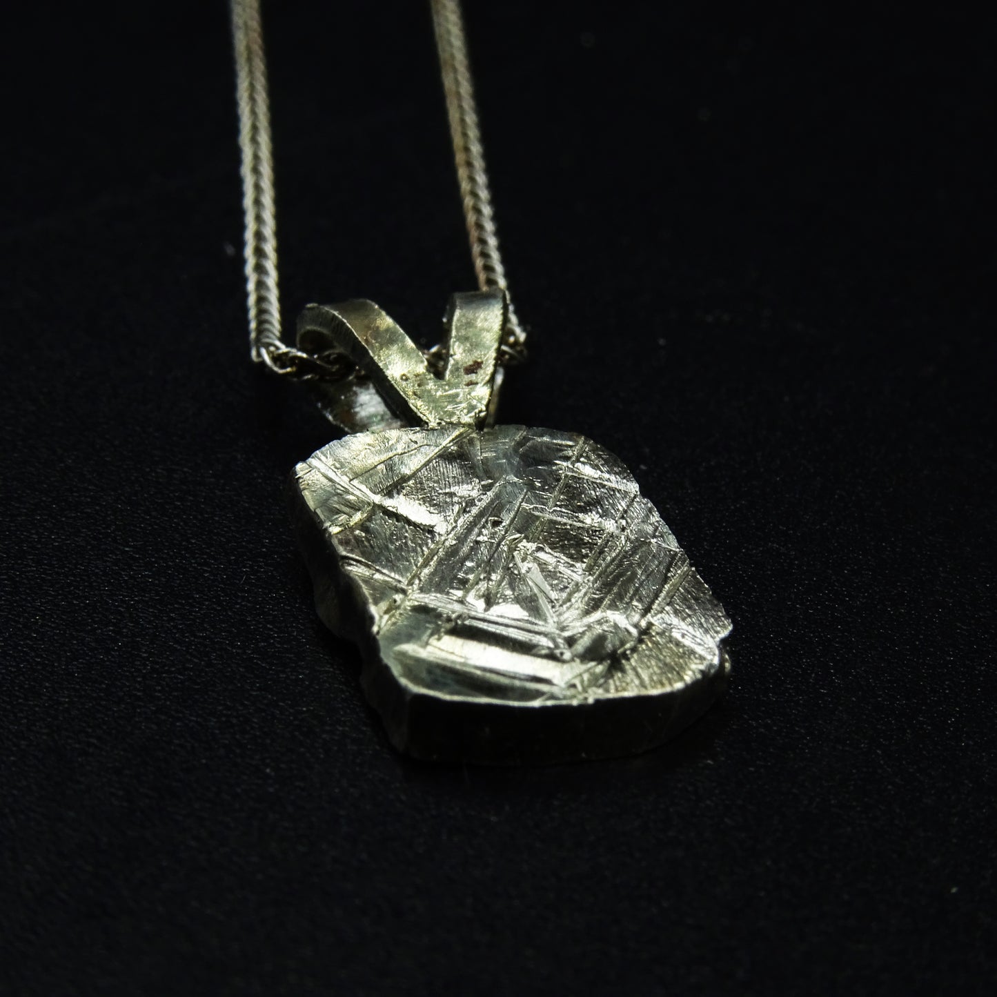Silent Strata Silver Necklace