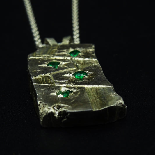 Verdant Spire Silver Necklace