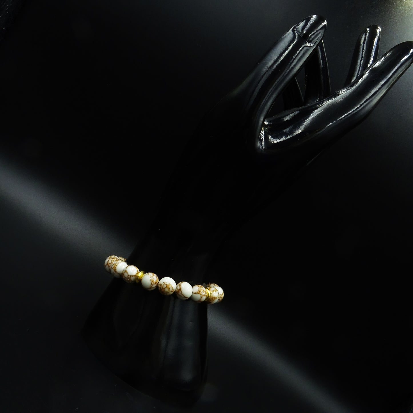 Lattice Gleam Howlite Gemstones Bracelet