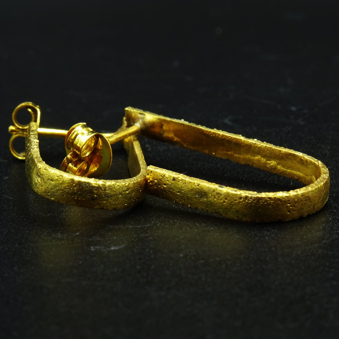 Auric Vein Silver Hoop Earrings