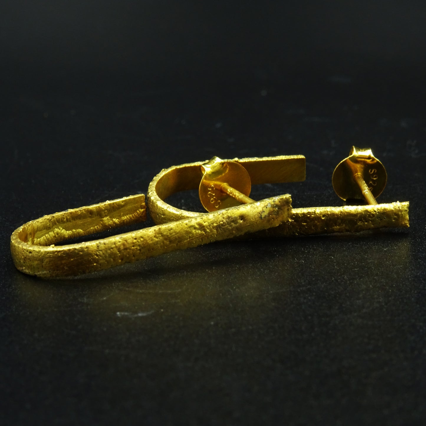 Auric Vein Silver Hoop Earrings