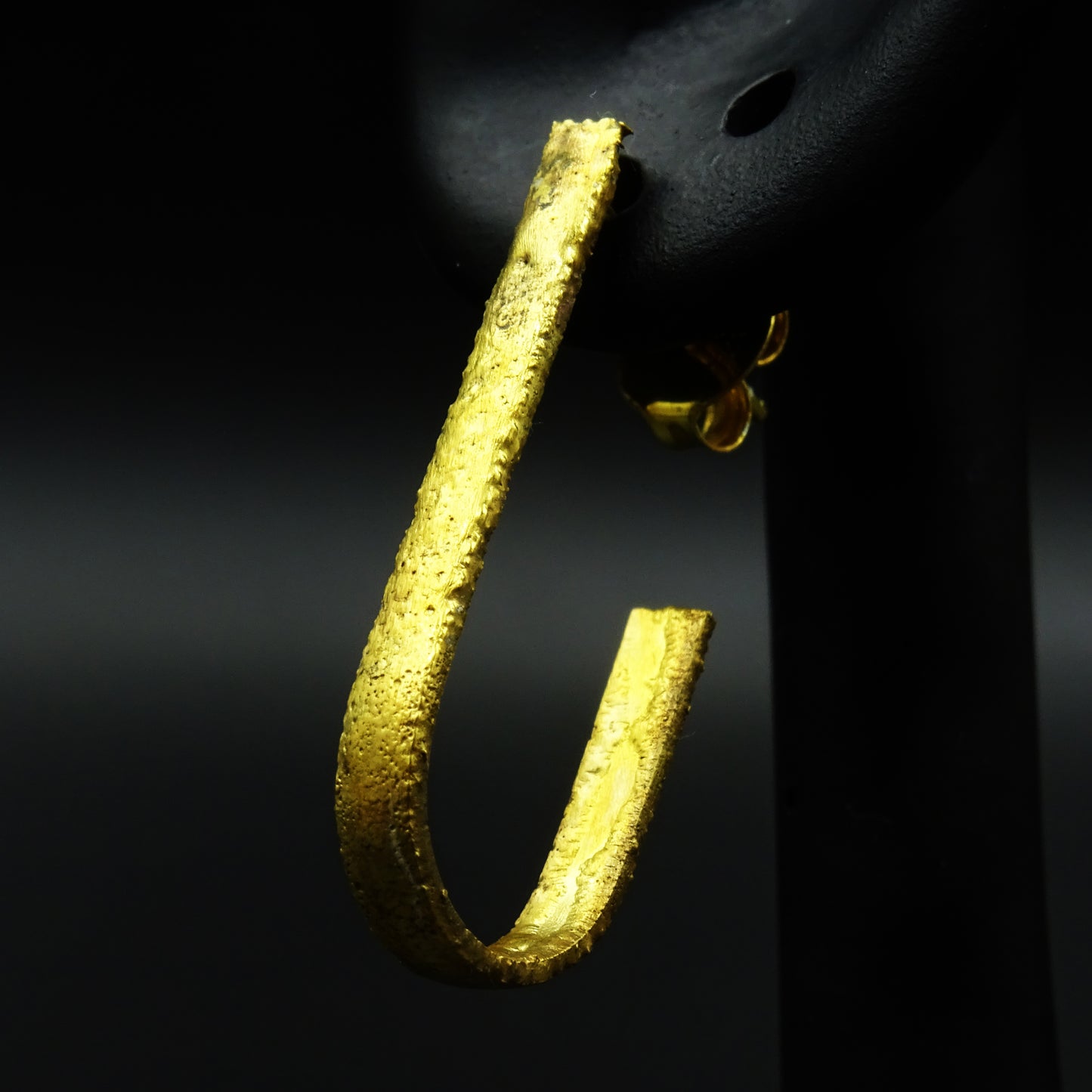 Auric Vein Silver Hoop Earrings