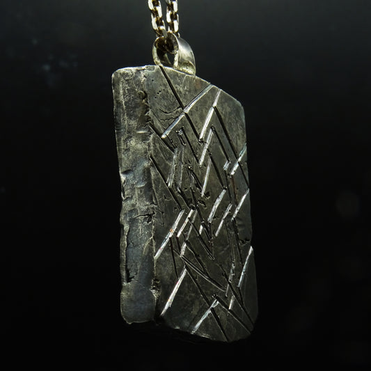 Glyph of the Past Silver Necklace