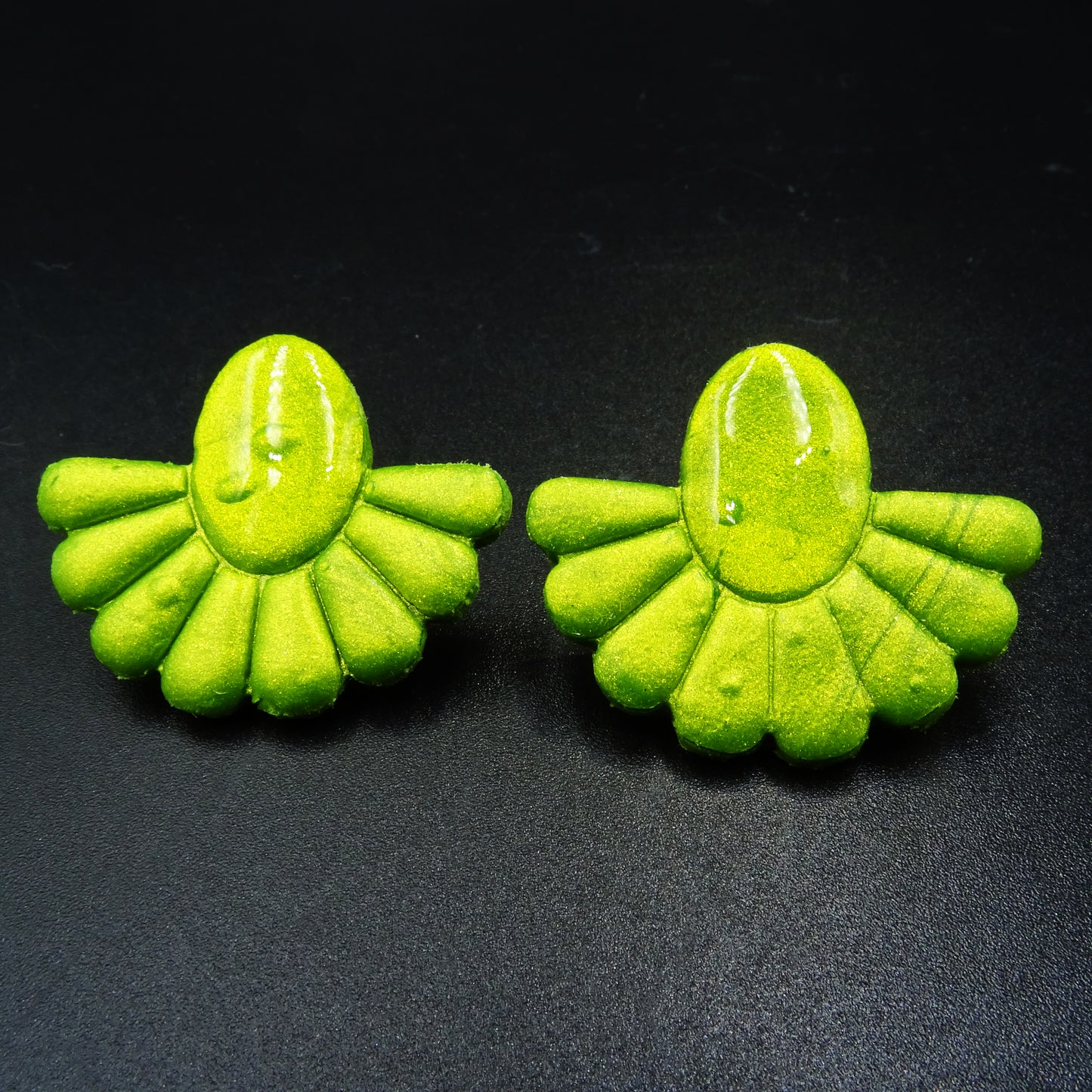 Verdant Pulse Clay Earrings