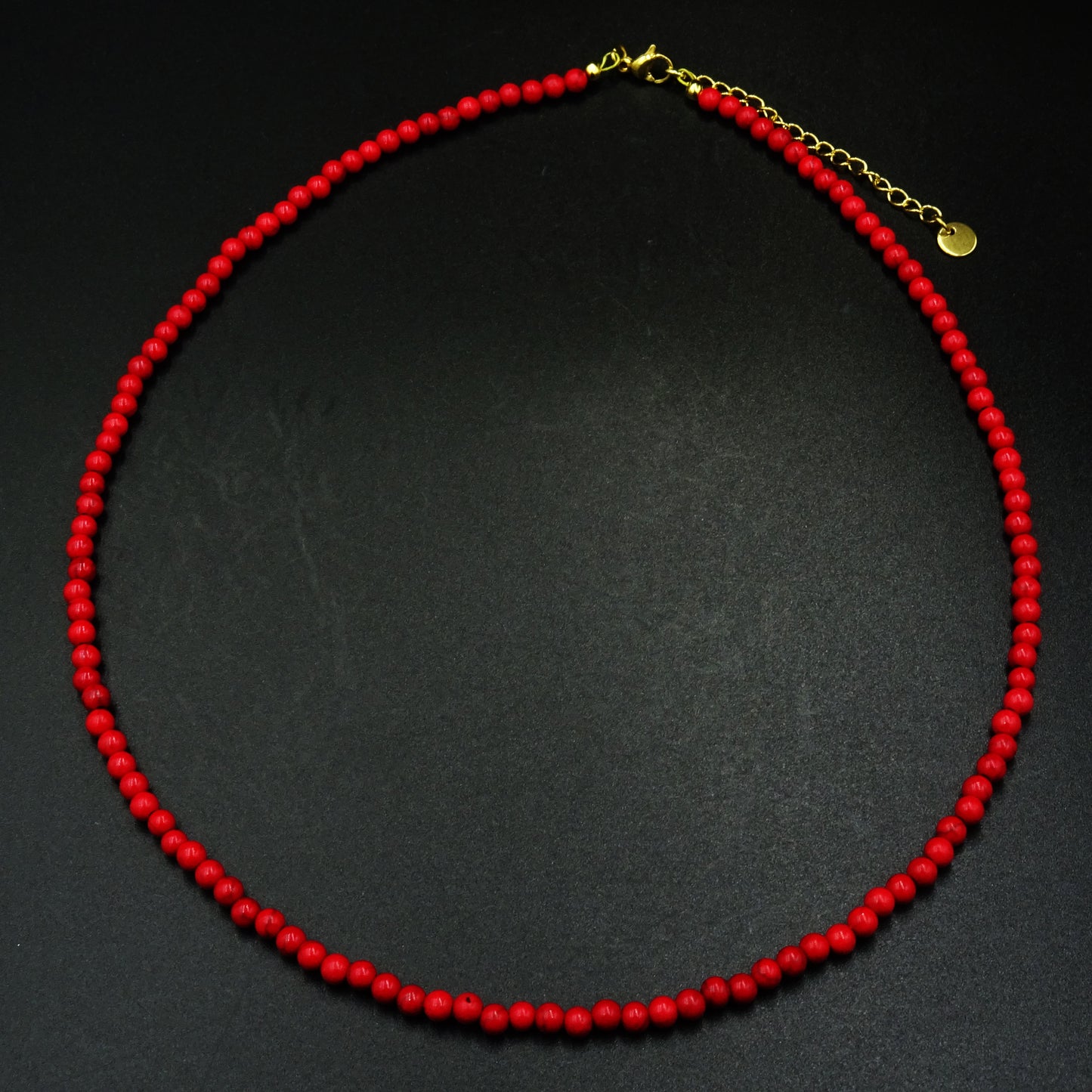 Scarlet Vein Howlite Gemstone Necklace