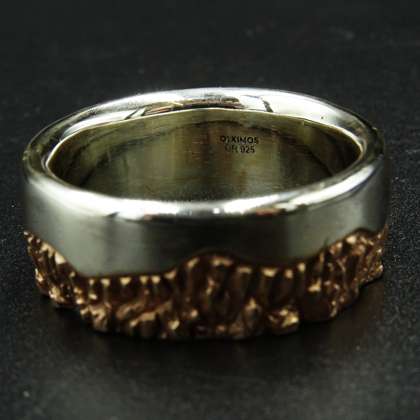 Gold Rift Silver Ring