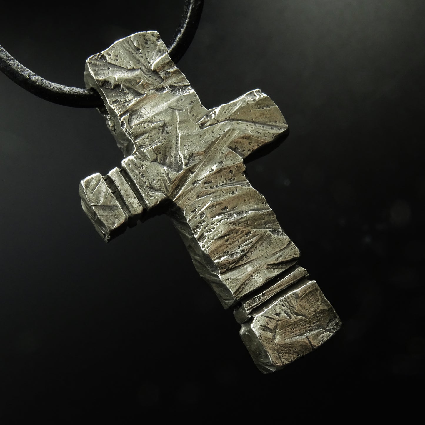 Shattered Creed Cross Silver Necklace