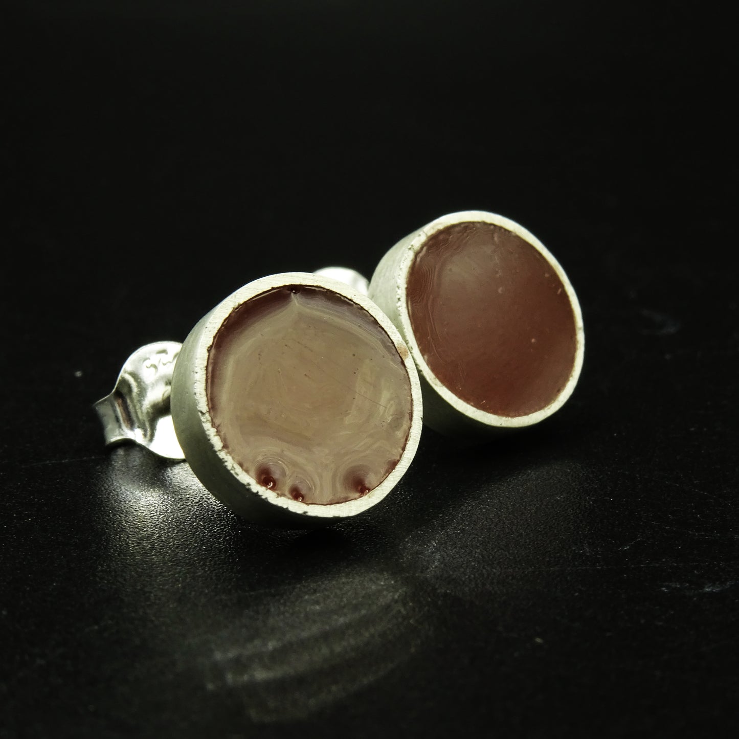 Sienna Orbit Silver & Terracotta Enamel Set