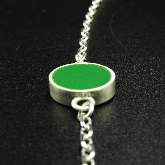 Vitalis Silver & Green Enamel Set