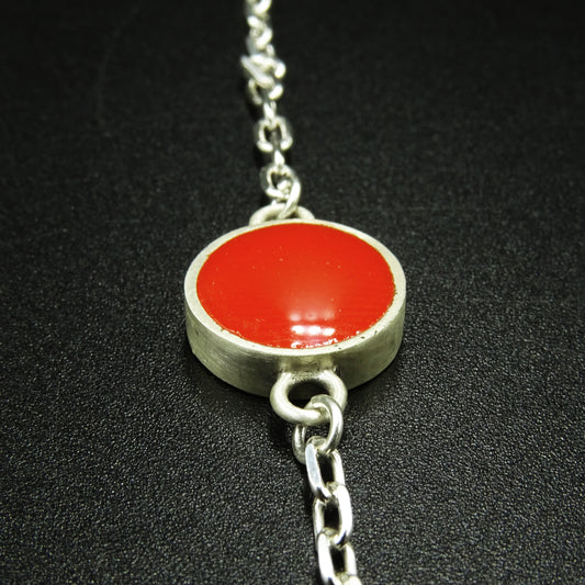 Redflare Core Silver & Bright Red Enamel Set