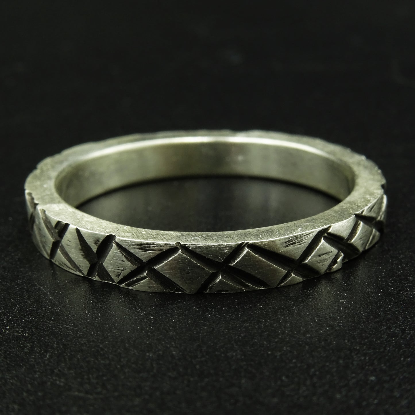 Neural X-Thread Silver Ring
