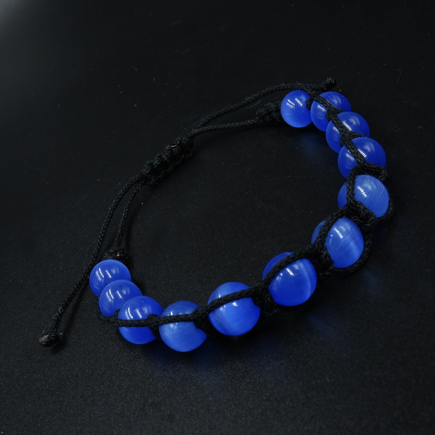 Azure Drift Blue Cat’s Eye Gemstone Bracelet