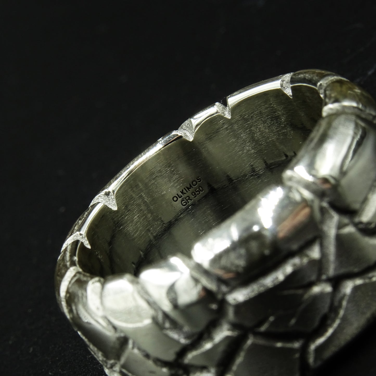 Faultline Crown Silver Ring