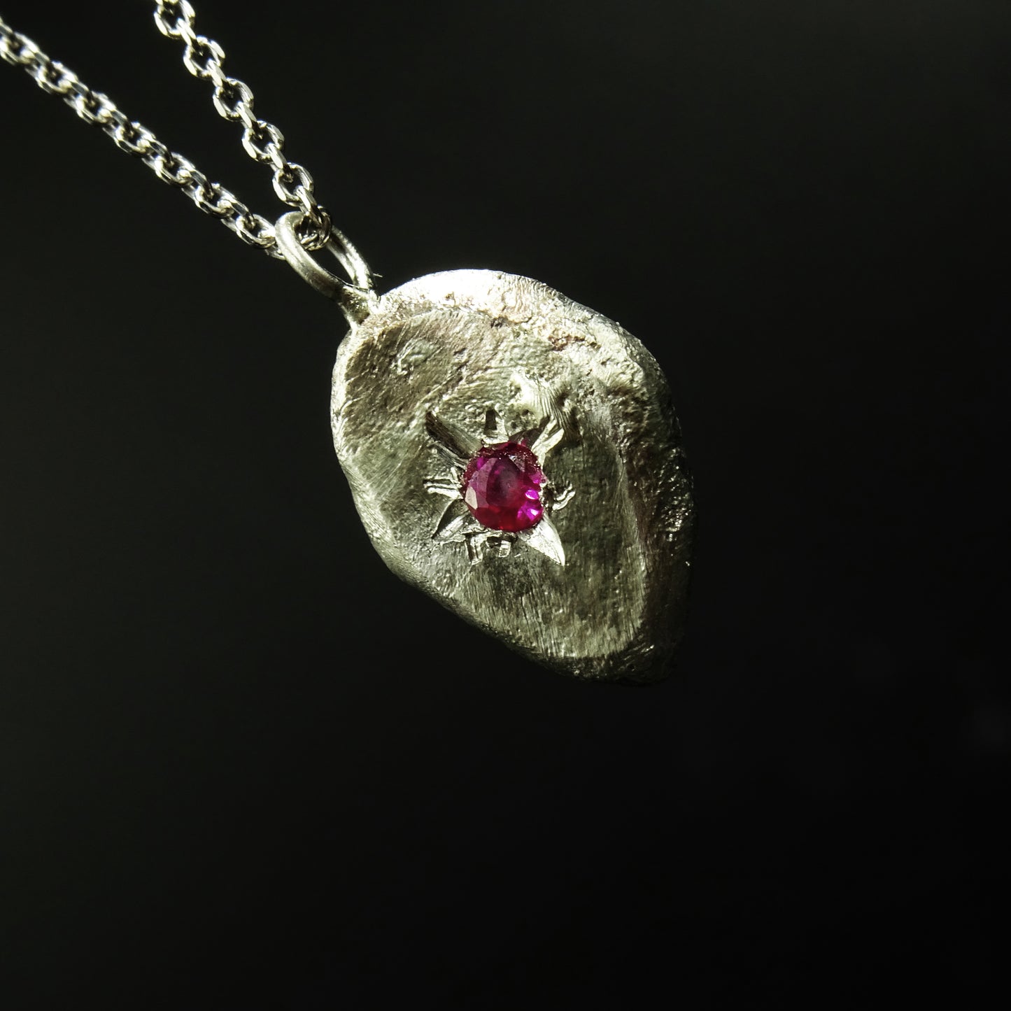 Bloodroot Silver Necklace