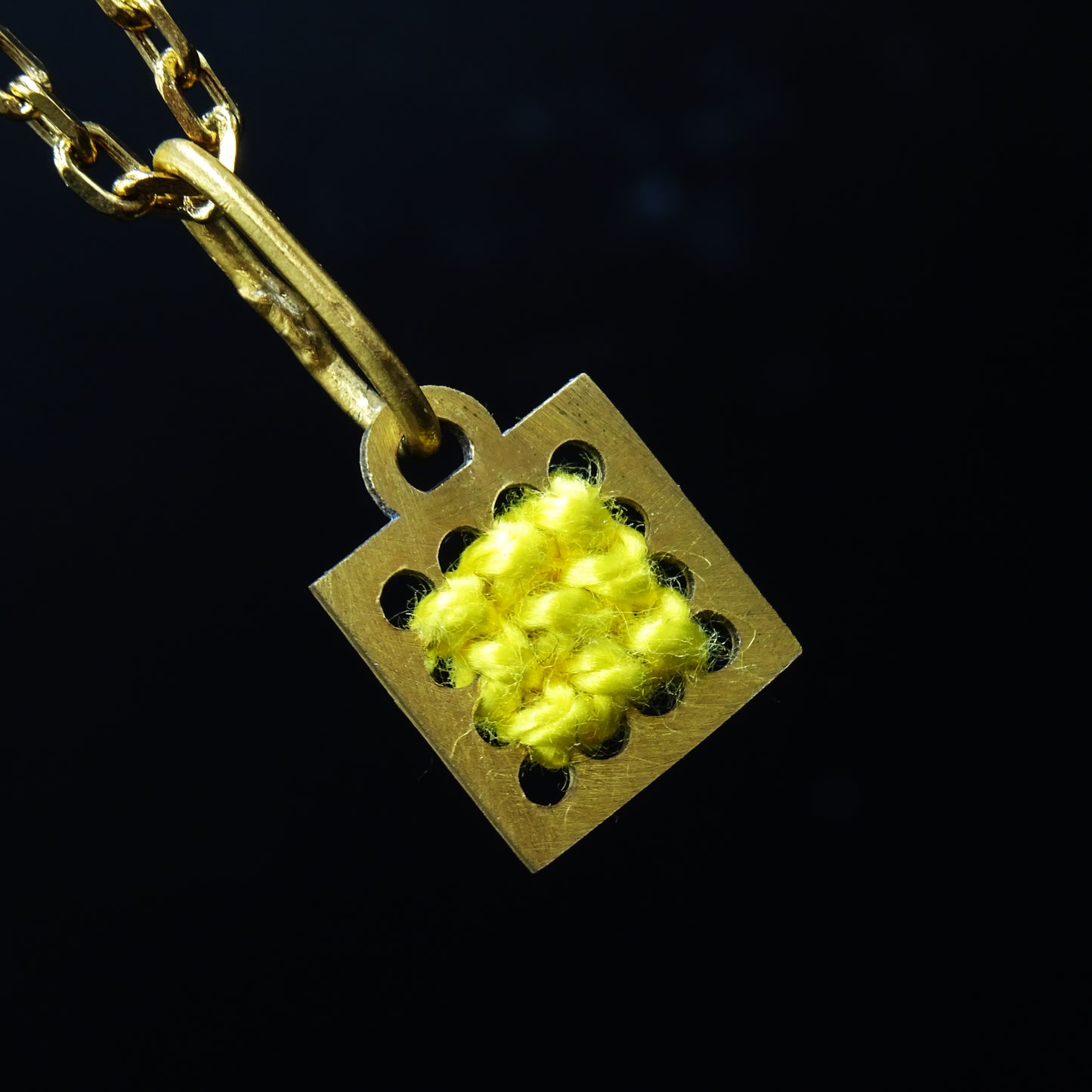 Solar Node Brass Necklace