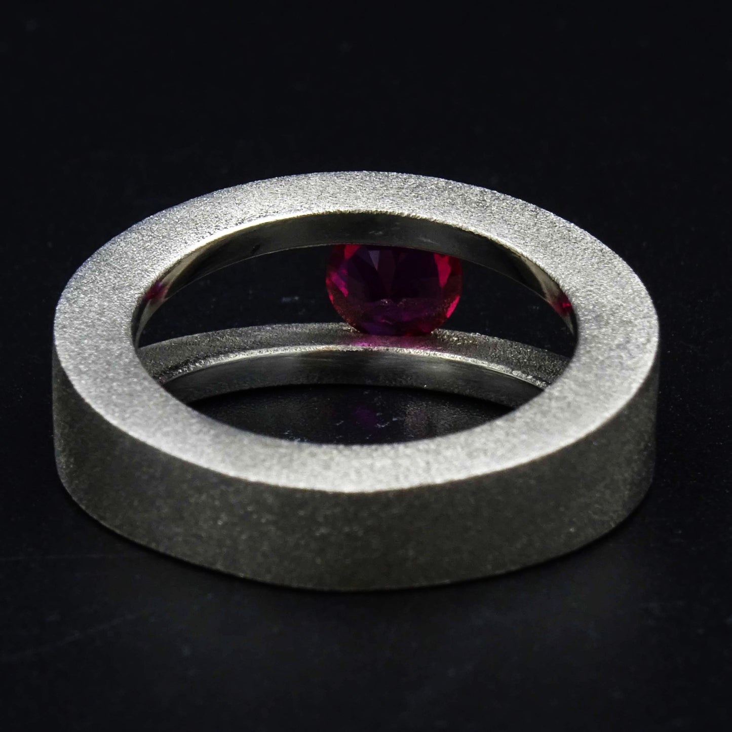 Red Dawn Silver Ring