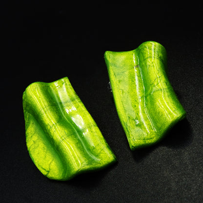 Verdant Cascade Clay Earrings