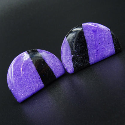Nocturne Arc Clay Earrings