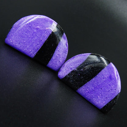 Nocturne Arc Clay Earrings