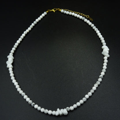 Polar Veil Agate Gemstone Necklace