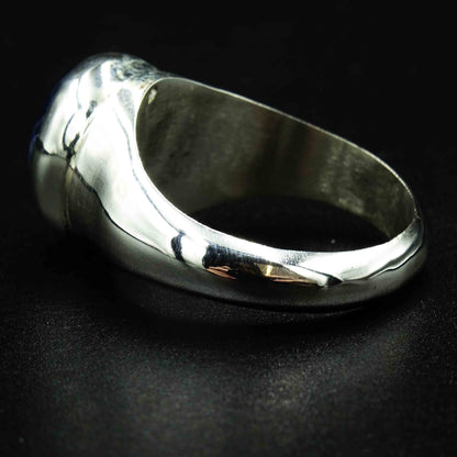 Midnight Tide Sodalite Signet Silver Ring