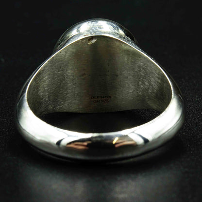 Midnight Tide Sodalite Signet Silver Ring