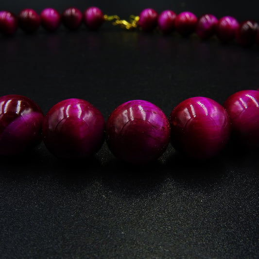 Crimson Mirage Tiger’s Eye Gemstones Necklace