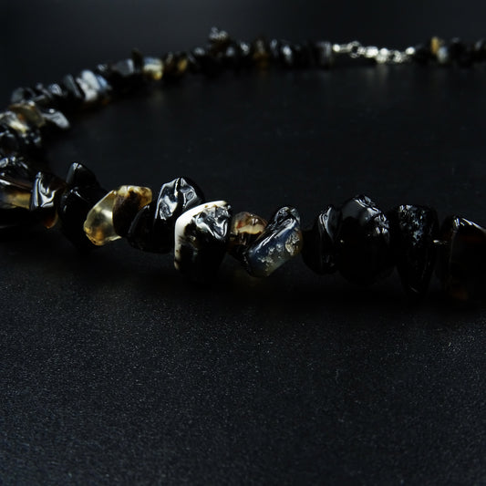 Onyx Veil Black Onyx Gemstone Necklace