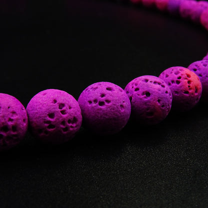 Aurora Bloom Lava Gemstone Necklace