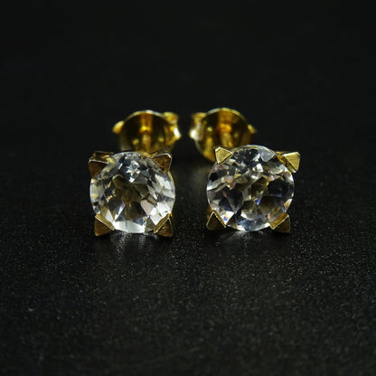 Whisperstone White Quart Gemstone Silver Earrings