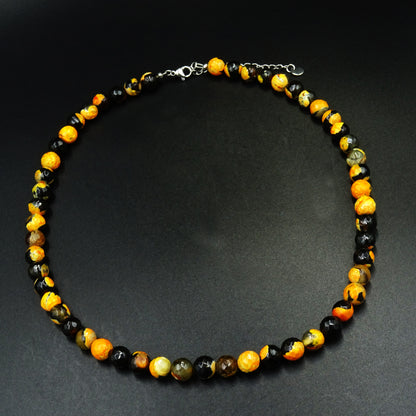 Solar Veins Agate Gemstone Necklace