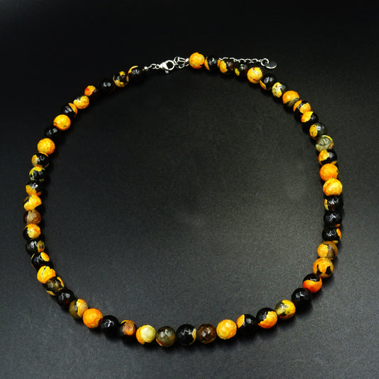 Solar Veins Agate Gemstones Necklace