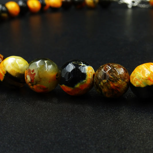 Solar Veins Agate Gemstones Necklace