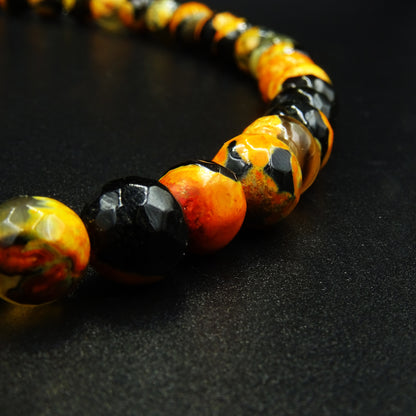 Solar Veins Agate Gemstone Necklace