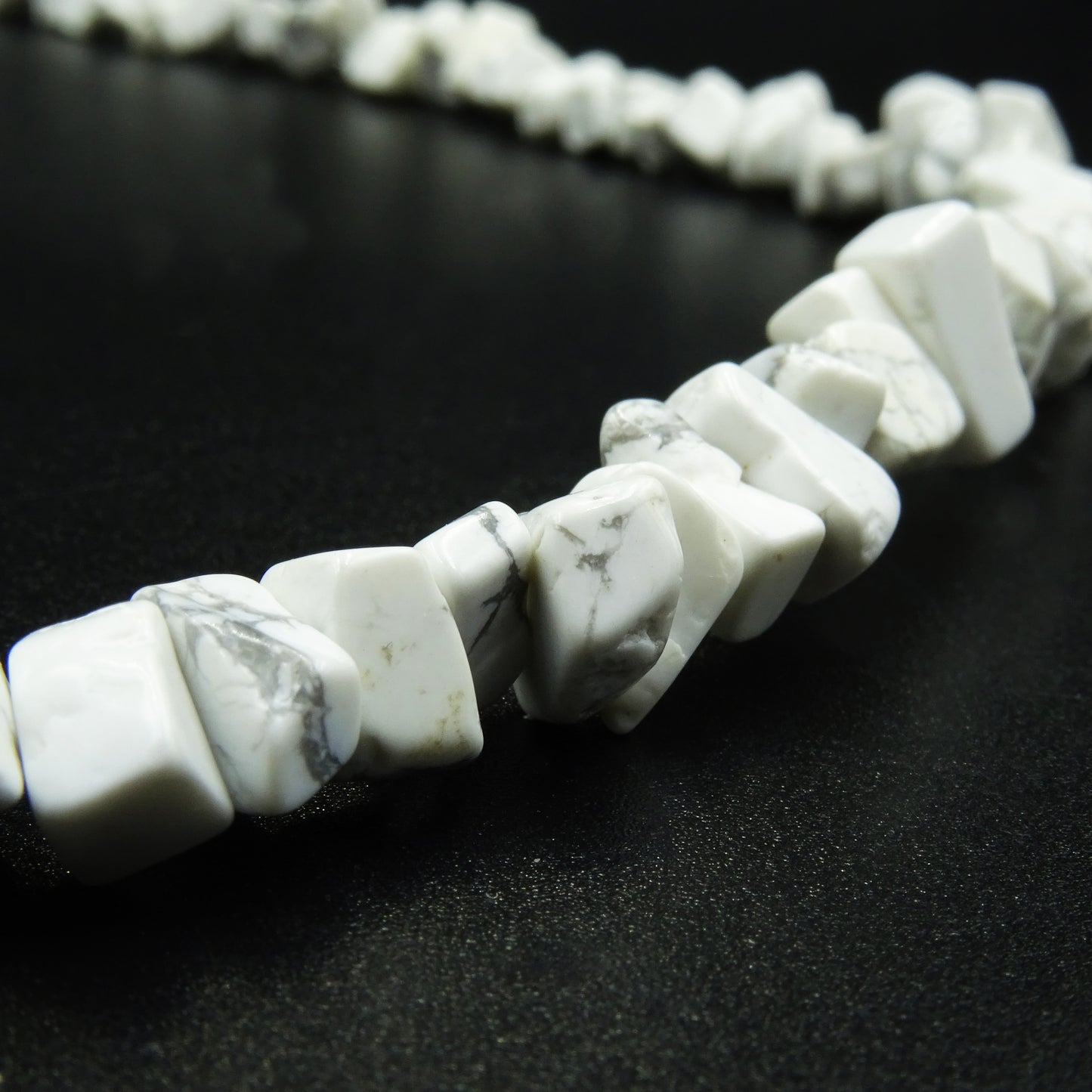 Marble Whispers Howlite Gemstone Necklace