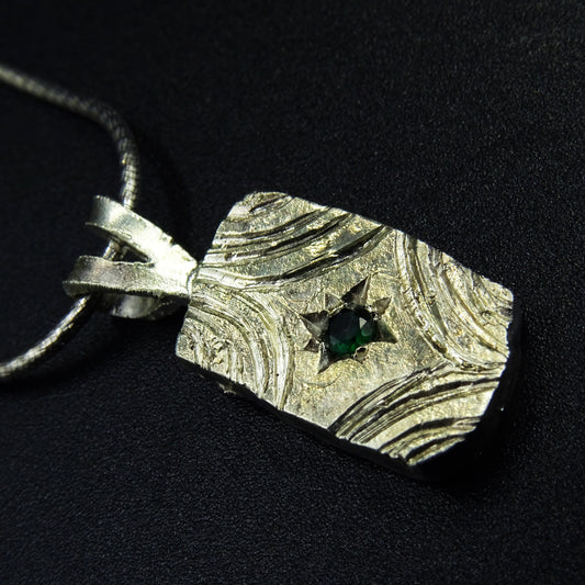 Forest Pulse Silver Necklace
