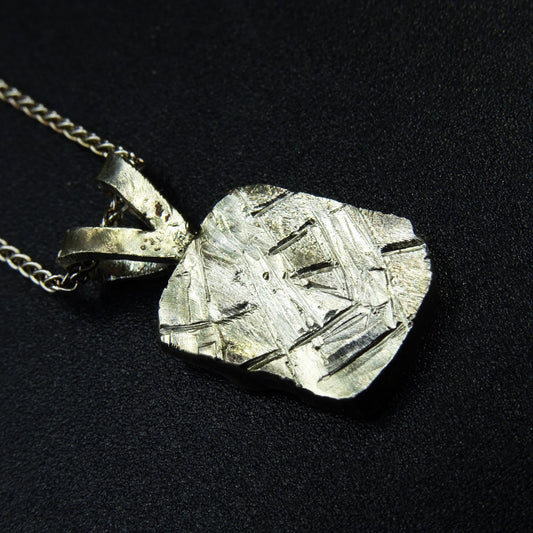 Silent Strata Silver Necklace
