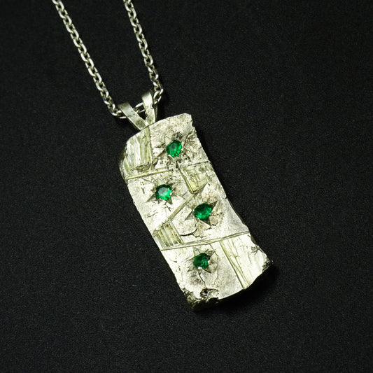 Verdant Spire Silver Necklace