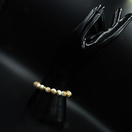 Lattice Gleam Howlite Gemstones Bracelet