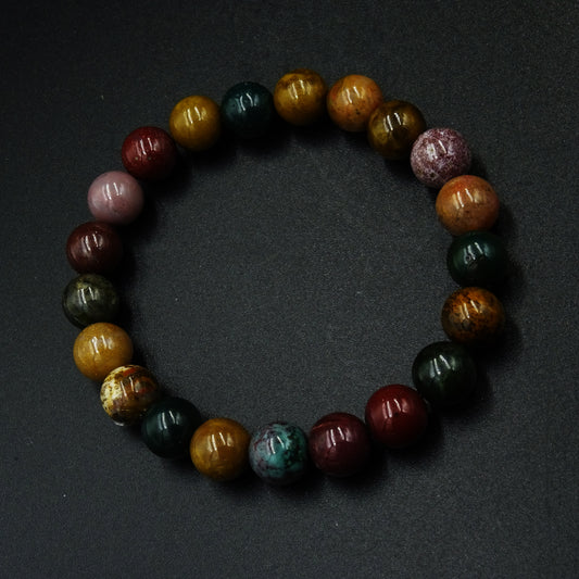 Earth Mosaic Jasper Gemstones Bracelet