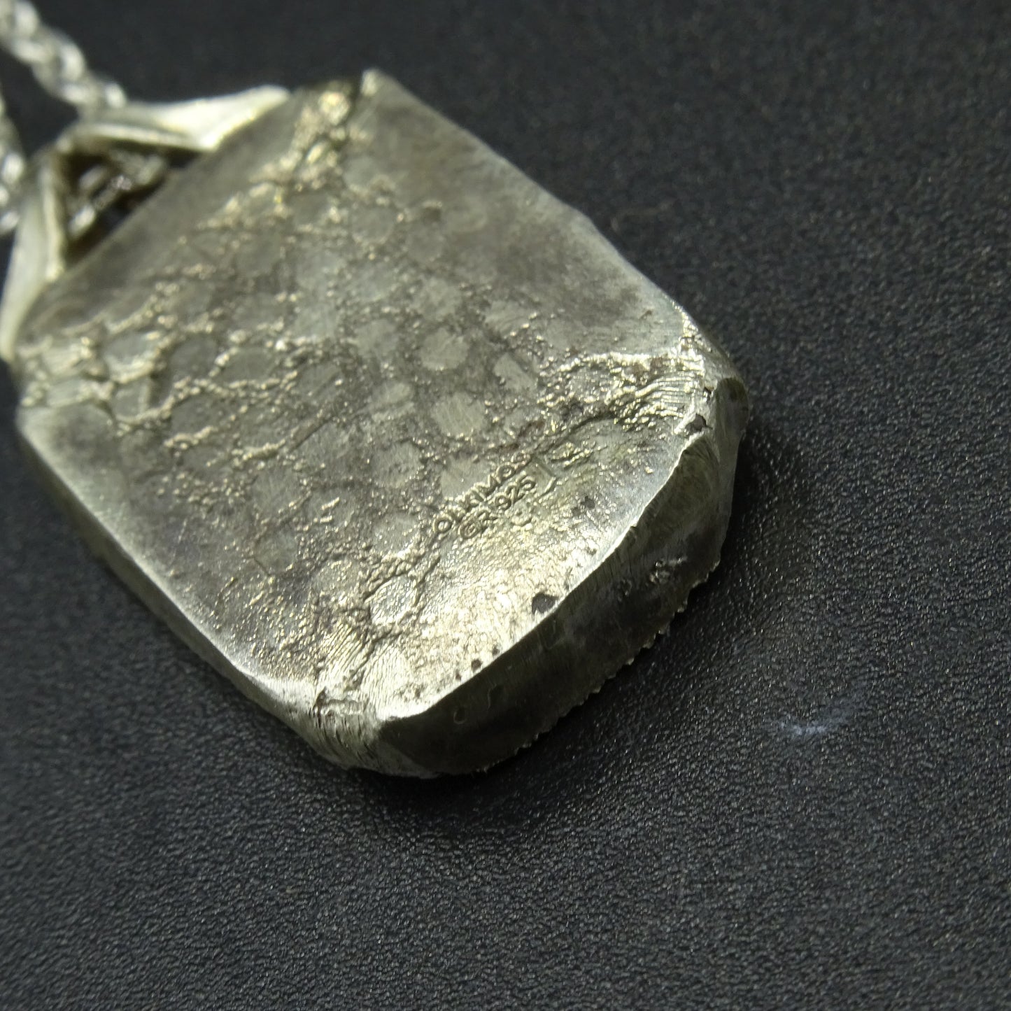 Shadow Mosaic Silver Necklace