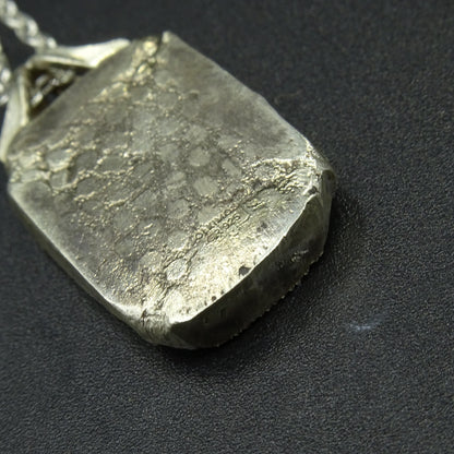 Shadow Mosaic Silver Necklace