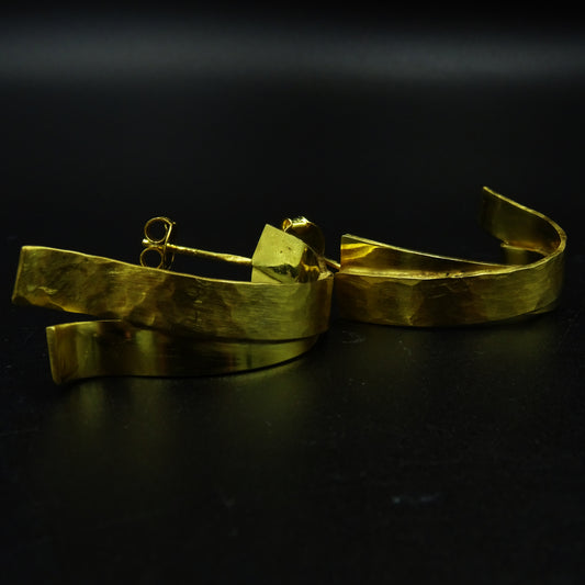 Riftline Silver Hoop Earrings