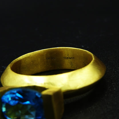 Titan’s Eye Topaz Gemstone Silver Ring